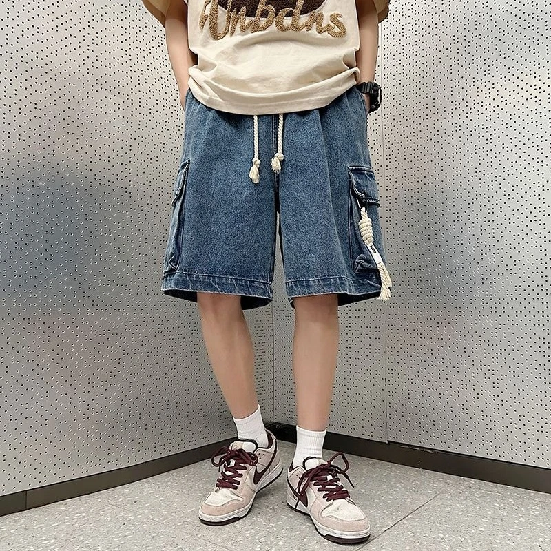 Men's Cargo Denim Shorts Summer Loose Fit Multiple Pockets Jean Shorts Casual High Street Vintage Style Bermuda Shorts
Men's Cargo Denim Shorts Summer Loose Fit Multiple Pockets Jean Shorts Casual High Street Vintage Style Bermuda Shorts