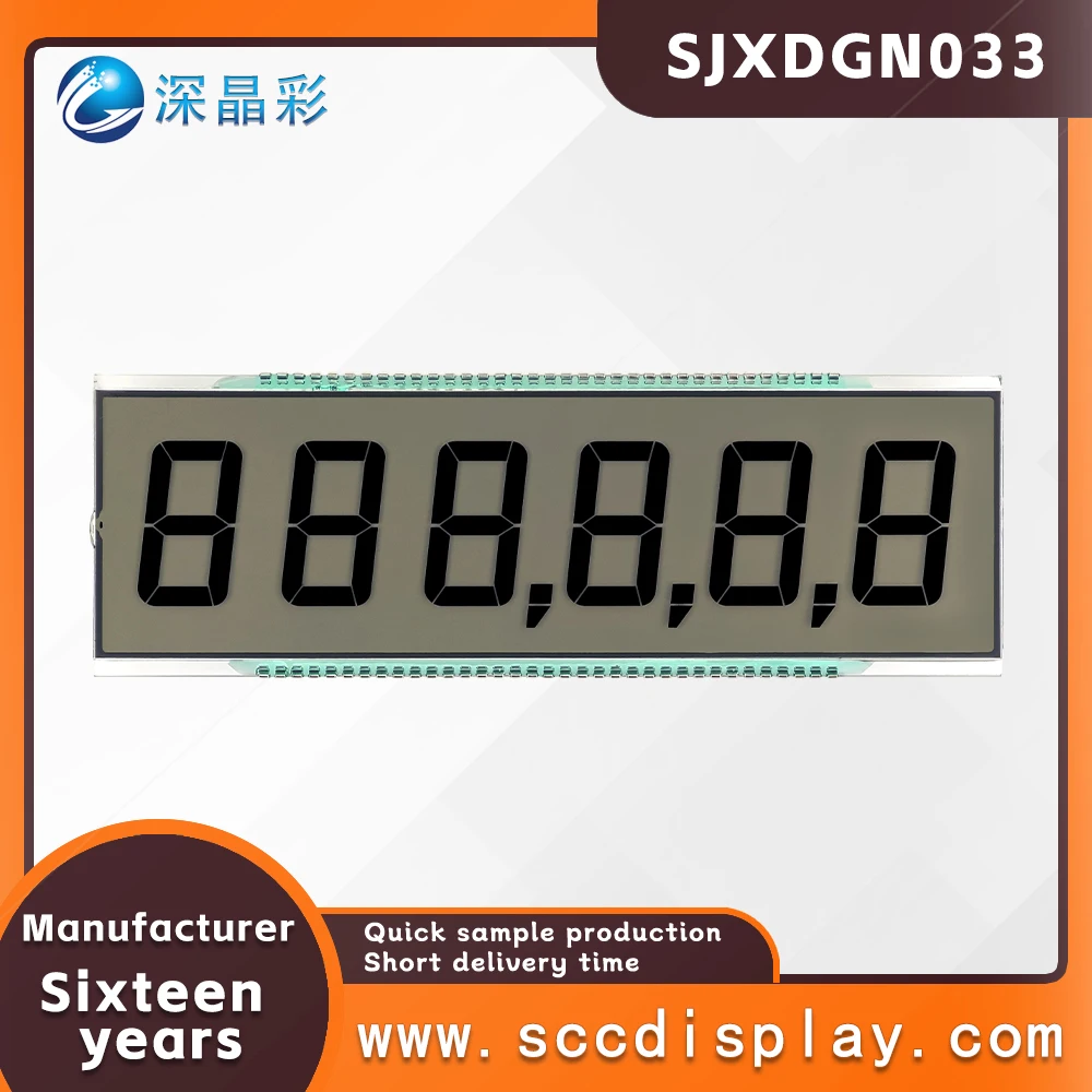 Customization supported SJXDGN033 HTN Positive 6 8-digit code LCD display screens Fuel dispenser instrument display screen
Customization supported SJXDGN033 HTN Positive 6 8-digit code LCD display screens Fuel dispenser instrument display screen