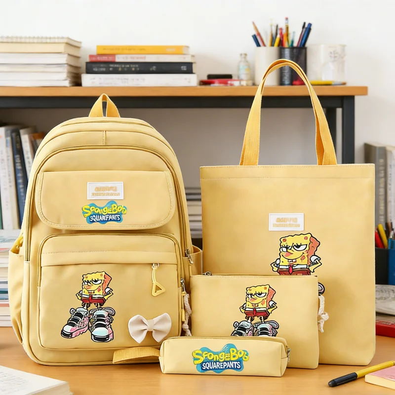 SpongeBobs SquarePants Four-piece Set Schoolbag Anime Graphic Printing School Bag Set Cute Portable Backpack Back-to-School Gift
SpongeBobs SquarePants Four-piece Set Schoolbag Anime Graphic Printing School Bag Set Cute Portable Backpack Back-to-School Gift