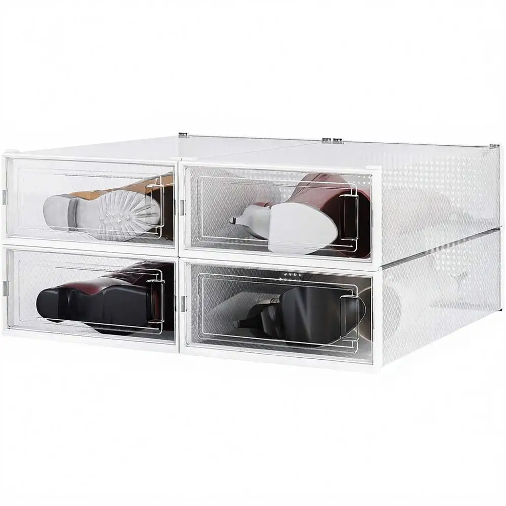 Stackable Clear Plastic Shoe Box, Space-Saving Organizer, Boots, Sneakers, High Heels
Stackable Clear Plastic Shoe Box, Space-Saving Organizer, Boots, Sneakers, High Heels