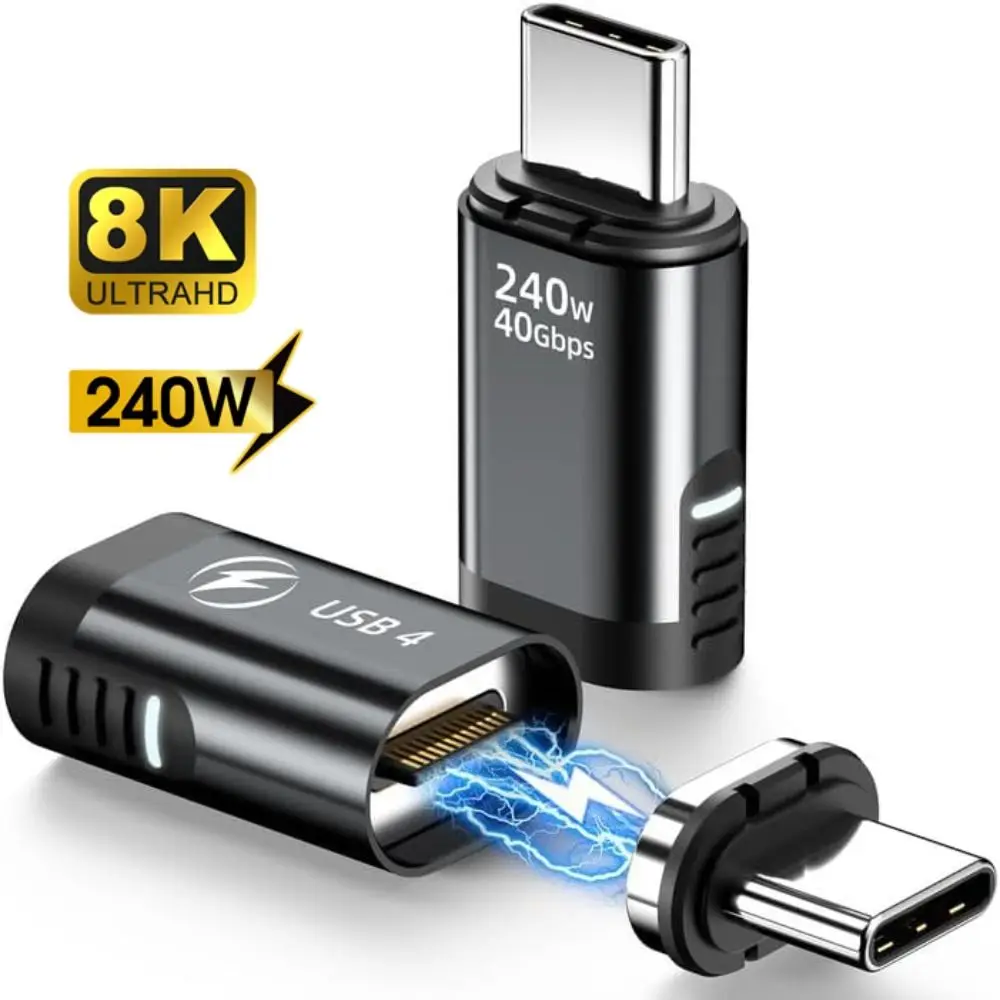 Высококачественный магнитный адаптер USB C 240 Вт, 40 Гбит/с, PD, быстрая зарядка, конвертер Type-C, 8K, 60 Гц, 90 градусов, USB4 адаптер для ноутбука
Высококачественный магнитный адаптер USB C 240 Вт, 40 Гбит/с, PD, быстрая зарядка, конвертер Type-C, 8K, 60 Гц, 90 градусов, USB4 адаптер для ноутбука