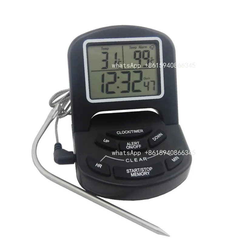Electronic Oven Thermometer Baking Sugar Boiling Tools Meat Sensor with Timer Food Thermometer
Electronic Oven Thermometer Baking Sugar Boiling Tools Meat Sensor with Timer Food Thermometer