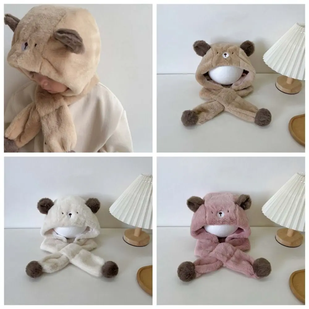 Solid Color Bear Plush Hat Fashion Design Korean Style Children Fleece Hat Cloth Accessories Muffler Plush Hat with Scarf
Solid Color Bear Plush Hat Fashion Design Korean Style Children Fleece Hat Cloth Accessories Muffler Plush Hat with Scarf