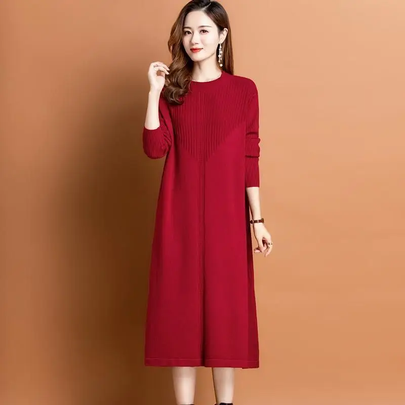 Autumn Winter Women Knitting Dresses 2023 New Fashion Oversize O-neck Pattern Patchwork Slim Office Lady Dress High Quality
Autumn Winter Women Knitting Dresses 2023 New Fashion Oversize O-neck Pattern Patchwork Slim Office Lady Dress High Quality