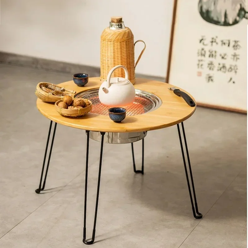 Folding Portable Barbecue Table Outdoor Camping Round Table with Storage Bag Winter Tent Heating Table New
Folding Portable Barbecue Table Outdoor Camping Round Table with Storage Bag Winter Tent Heating Table New