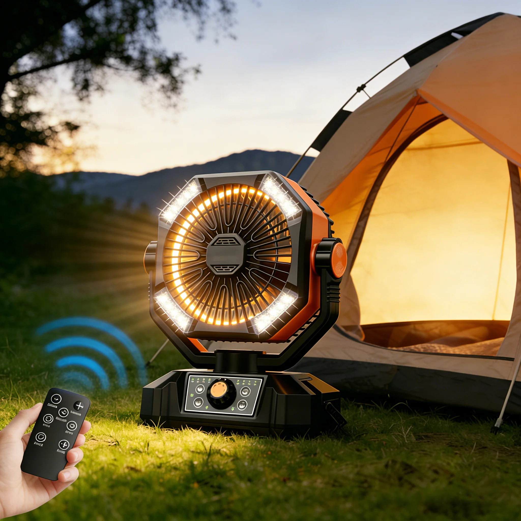 20000mAh Camping Fan Battery Operated Fan with 4 LED & 8 Speeds Desk Fan with Remote Rechargeable Portable Outdoor Fans for Tent
20000mAh Camping Fan Battery Operated Fan with 4 LED & 8 Speeds Desk Fan with Remote Rechargeable Portable Outdoor Fans for Tent