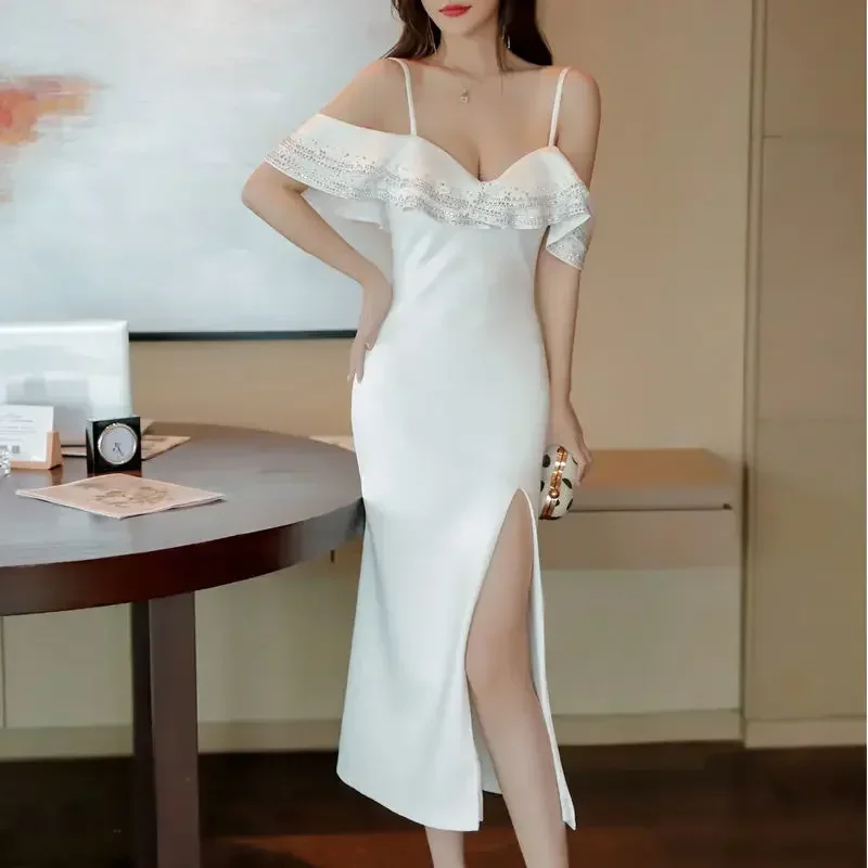 Night Club Sexy Dress Female Evening Dress Sling Low-cut Bodycon Skirt Sauna Technician Women Short
Night Club Sexy Dress Female Evening Dress Sling Low-cut Bodycon Skirt Sauna Technician Women Short