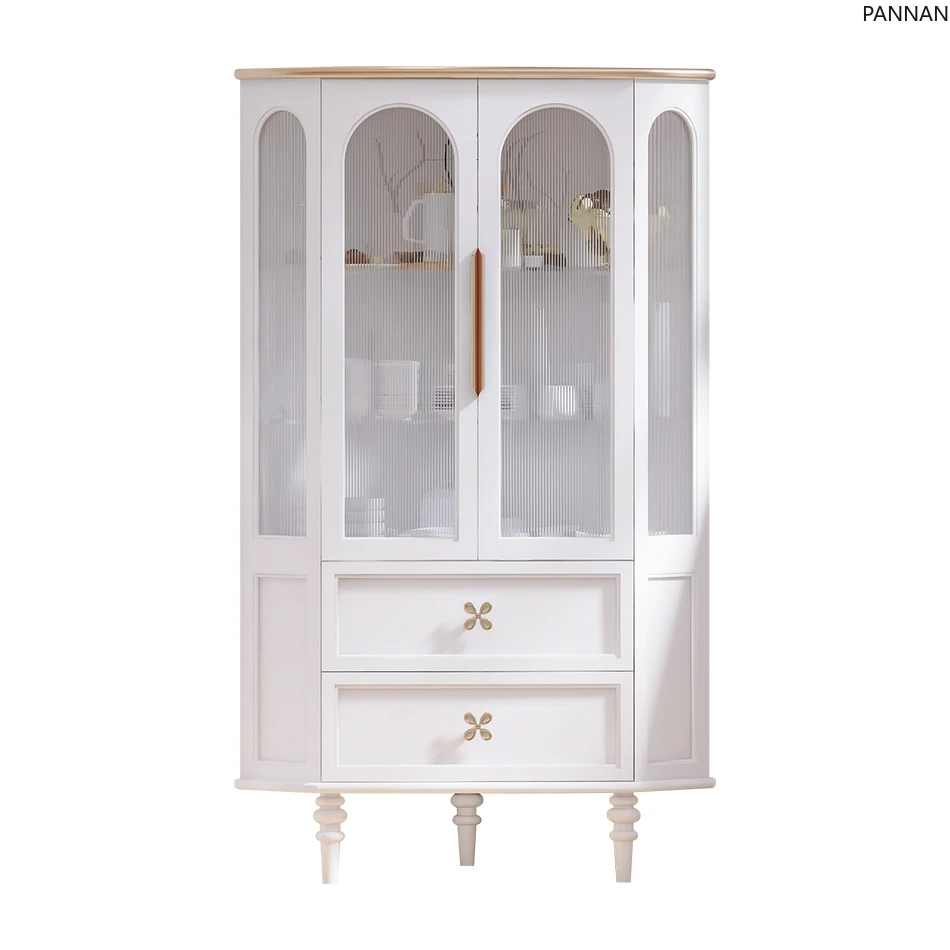 Simple white living room corner cabinet art glass decorative cabinet living room kitchen storage cabinet
Simple white living room corner cabinet art glass decorative cabinet living room kitchen storage cabinet
