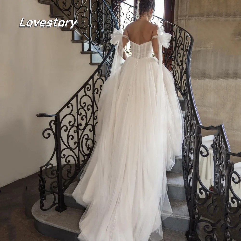 Simple A Line Elegant Wedding Dresses Sweetheart Tulle Bride Dress Back Button New Bridal Gown Vestido De Novia
Simple A Line Elegant Wedding Dresses Sweetheart Tulle Bride Dress Back Button New Bridal Gown Vestido De Novia