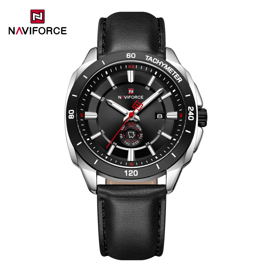 NAVIFORCE Men's Sports Male Day Date Watches Fashion Leather Quartz Watch Men Casual Wristwatch Montre Hombre Relogio Masculino
NAVIFORCE Men's Sports Male Day Date Watches Fashion Leather Quartz Watch Men Casual Wristwatch Montre Hombre Relogio Masculino