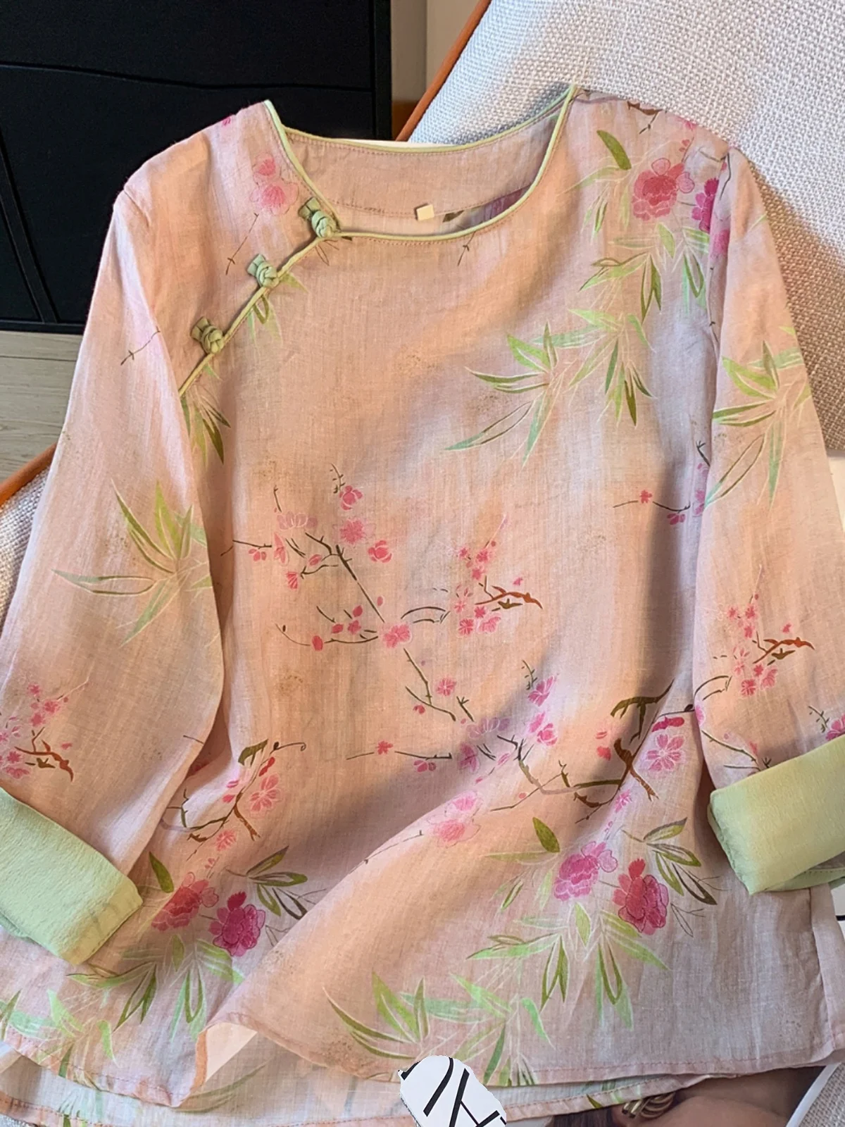 Retro Chinese Sle Linen irt Women's Spring Autumn Zen Sle Side Button round Ne Linen Top Comfortable Loose Fit Long S...
Retro Chinese Sle Linen irt Women's Spring Autumn Zen Sle Side Button round Ne Linen Top Comfortable Loose Fit Long S...