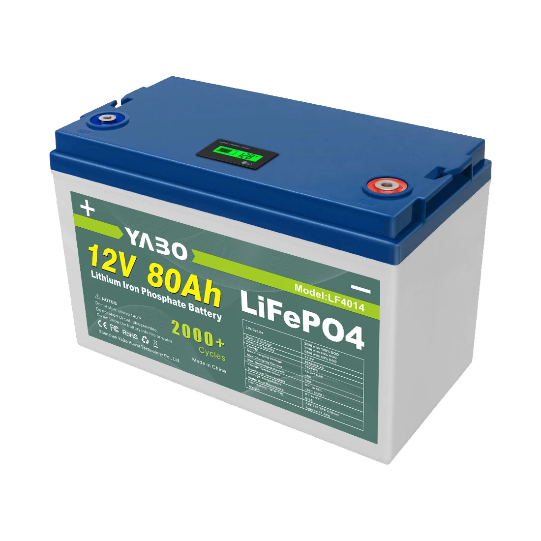 Solar Systems 6000 Cycle Life Deep Cycle 12V Lithium Ion Battery Cell 80Ah LiFePO4 Lithium Battery 
Solar Systems 6000 Cycle Life Deep Cycle 12V Lithium Ion Battery Cell 80Ah LiFePO4 Lithium Battery