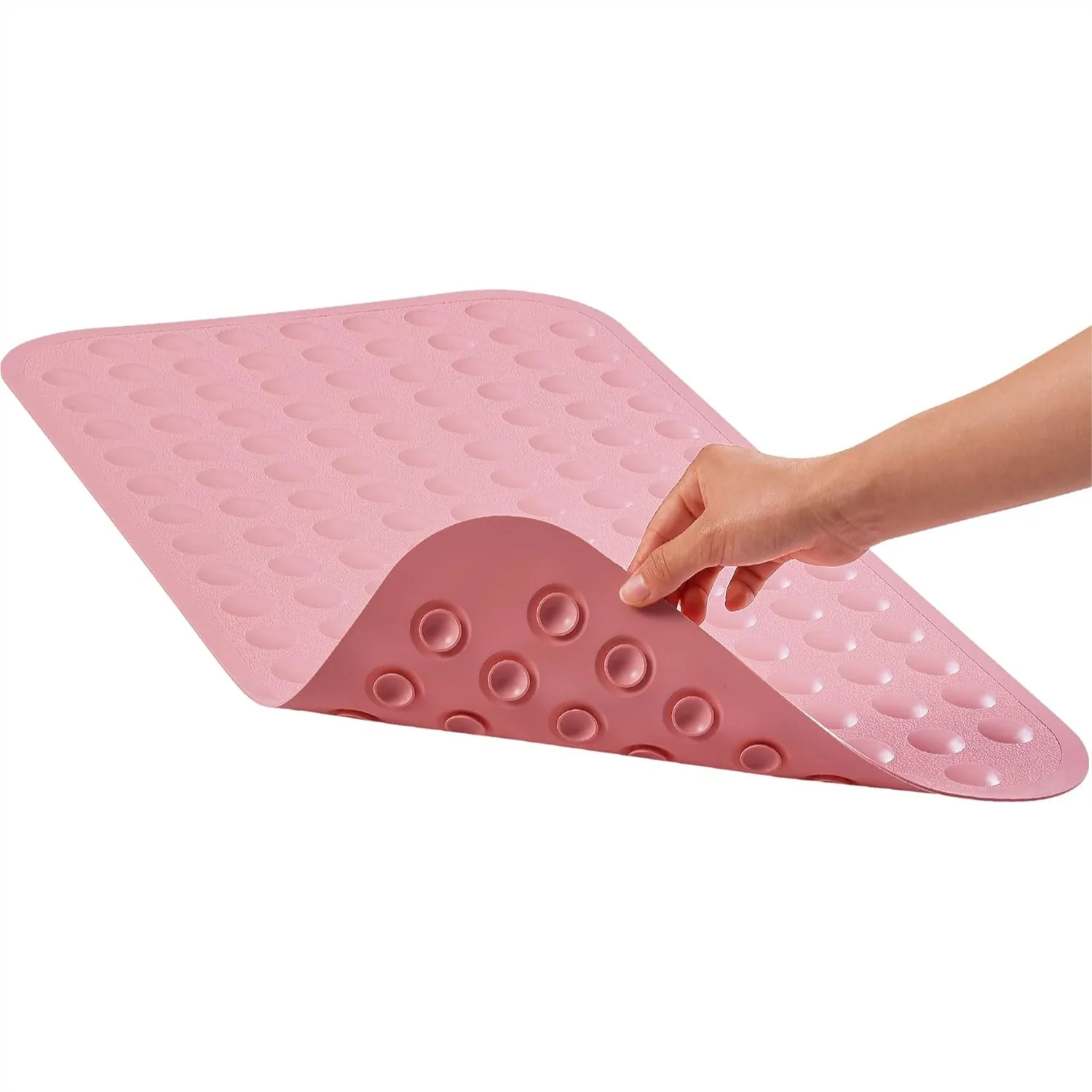 Non Slip Bathtub Mat Silicone Soft Bath Mat for Tub with Strong Suction Cups, Machine Washable Shower Mats for Family Use Pink
Non Slip Bathtub Mat Silicone Soft Bath Mat for Tub with Strong Suction Cups, Machine Washable Shower Mats for Family Use Pink