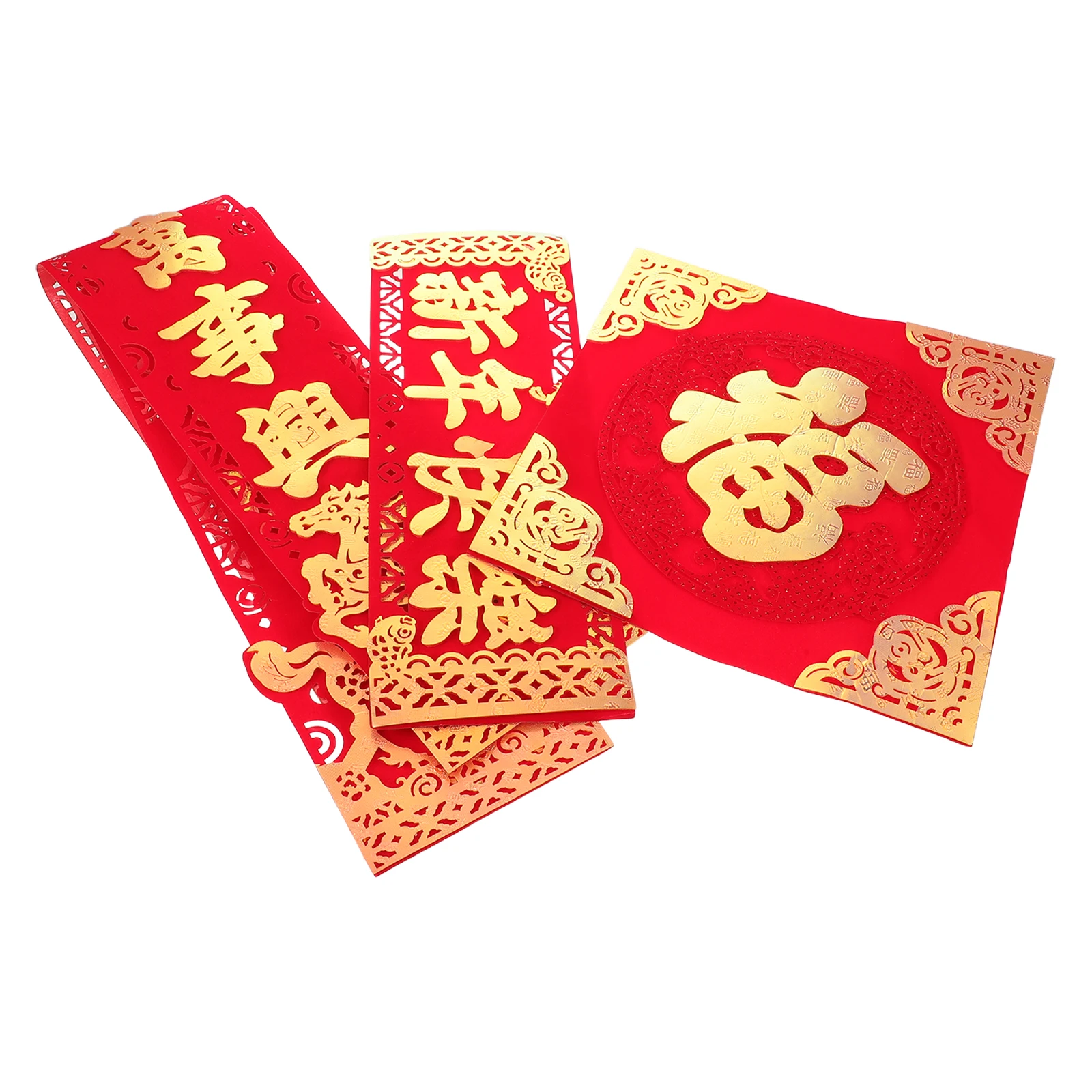 1Set Chinese New Year Couplets Set 3D Effect Horse Theme Spring Festival Decorations Fu Paper Window Stickers for Home Office
1Set Chinese New Year Couplets Set 3D Effect Horse Theme Spring Festival Decorations Fu Paper Window Stickers for Home Office