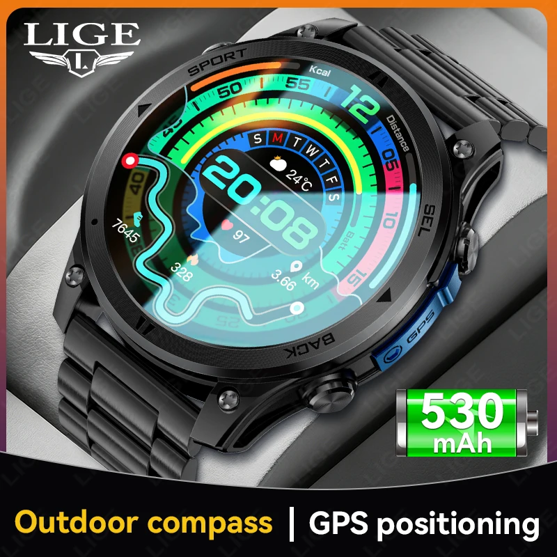 2026 LIGE New Militray Men's Smart Watch With GPS Tracking Compass 100+Sports Modes Wireless Call Outdoor Fitness Men Smartwatch
2026 LIGE New Militray Men's Smart Watch With GPS Tracking Compass 100+Sports Modes Wireless Call Outdoor Fitness Men Smartwatch