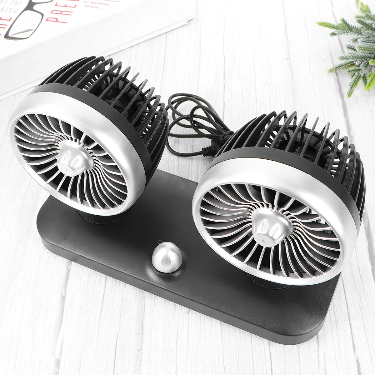1Pcs Car Dual Head Rotating Fan 12V Portable Vehicle USB Cooler Adjustable Truck Air Fan for Suv Van Rv Boat Cooling
1Pcs Car Dual Head Rotating Fan 12V Portable Vehicle USB Cooler Adjustable Truck Air Fan for Suv Van Rv Boat Cooling