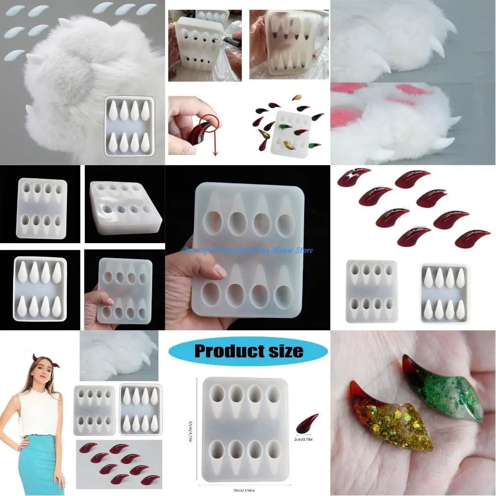 E56a Гибкая силиконовая плесень для создания стильных -рогов дьявола и портативного аксессуара для когтей для зверя для на
E56a Гибкая силиконовая плесень для создания стильных -рогов дьявола и портативного аксессуара для когтей для зверя для на