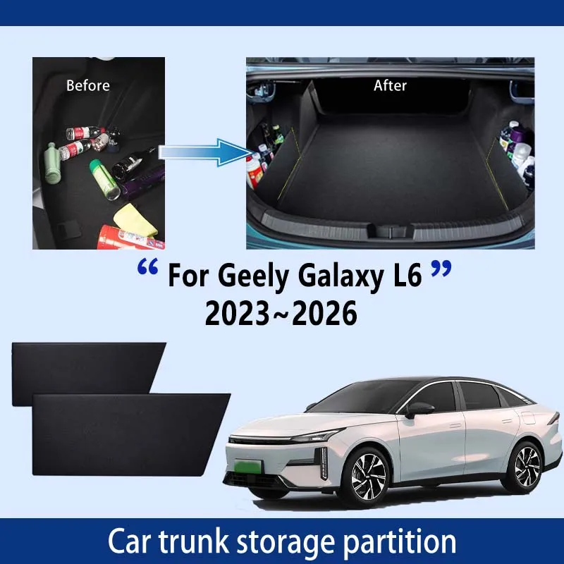 Автомобильные аксессуары для Geely Galaxy L6 2023 ~ 2026 2025 утолщенная перегородка для хранения багажника, многофункциональное хранилище, автозапчасти для интерьера
Автомобильные аксессуары для Geely Galaxy L6 2023 ~ 2026 2025 утолщенная перегородка для хранения багажника, многофункциональное хранилище, автозапчасти для интерьера