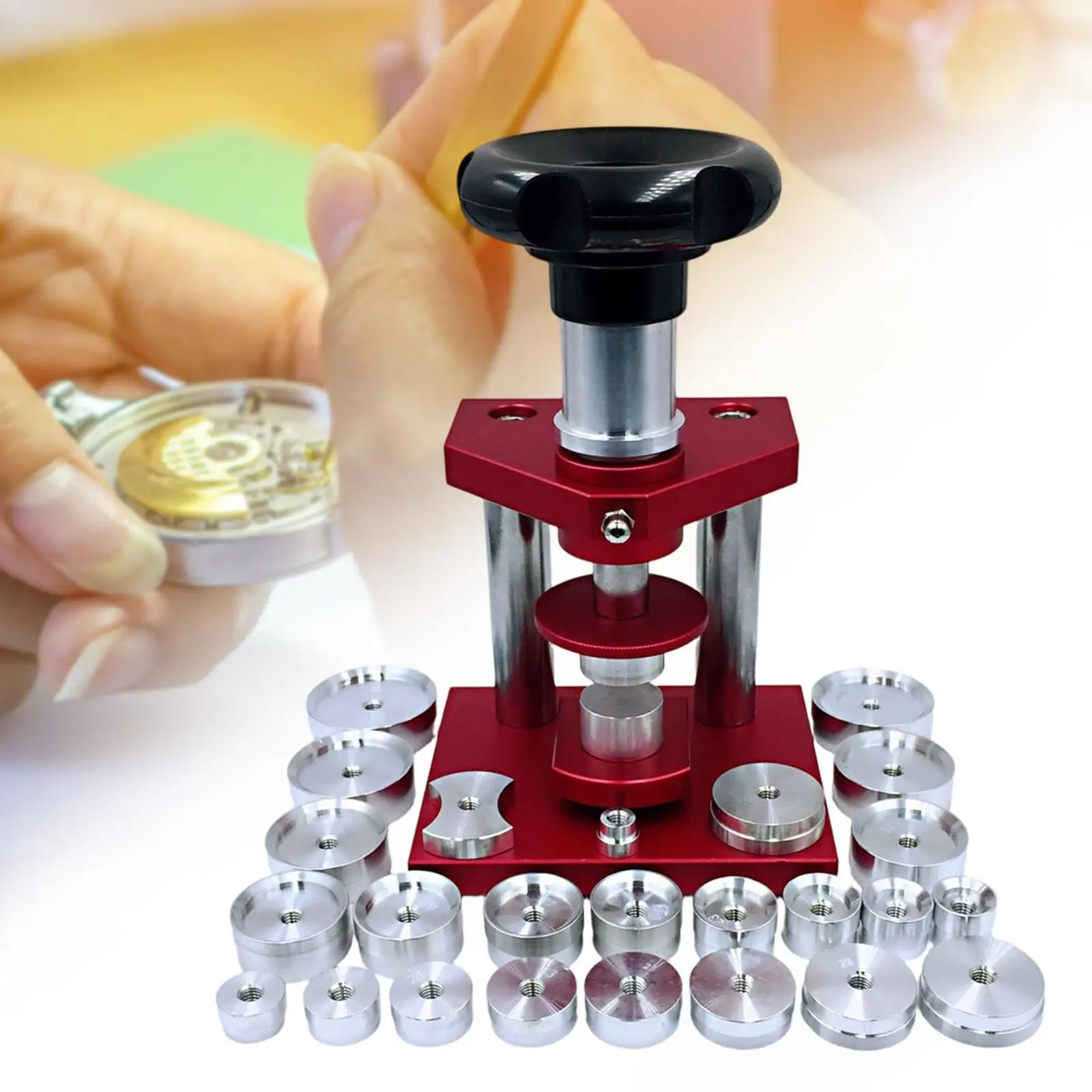 Watch Press Tool Set Watchmaker Repair Kit Professional Screw Type Wristwatch Repair Tool for Battery Replacement Repairing
Watch Press Tool Set Watchmaker Repair Kit Professional Screw Type Wristwatch Repair Tool for Battery Replacement Repairing