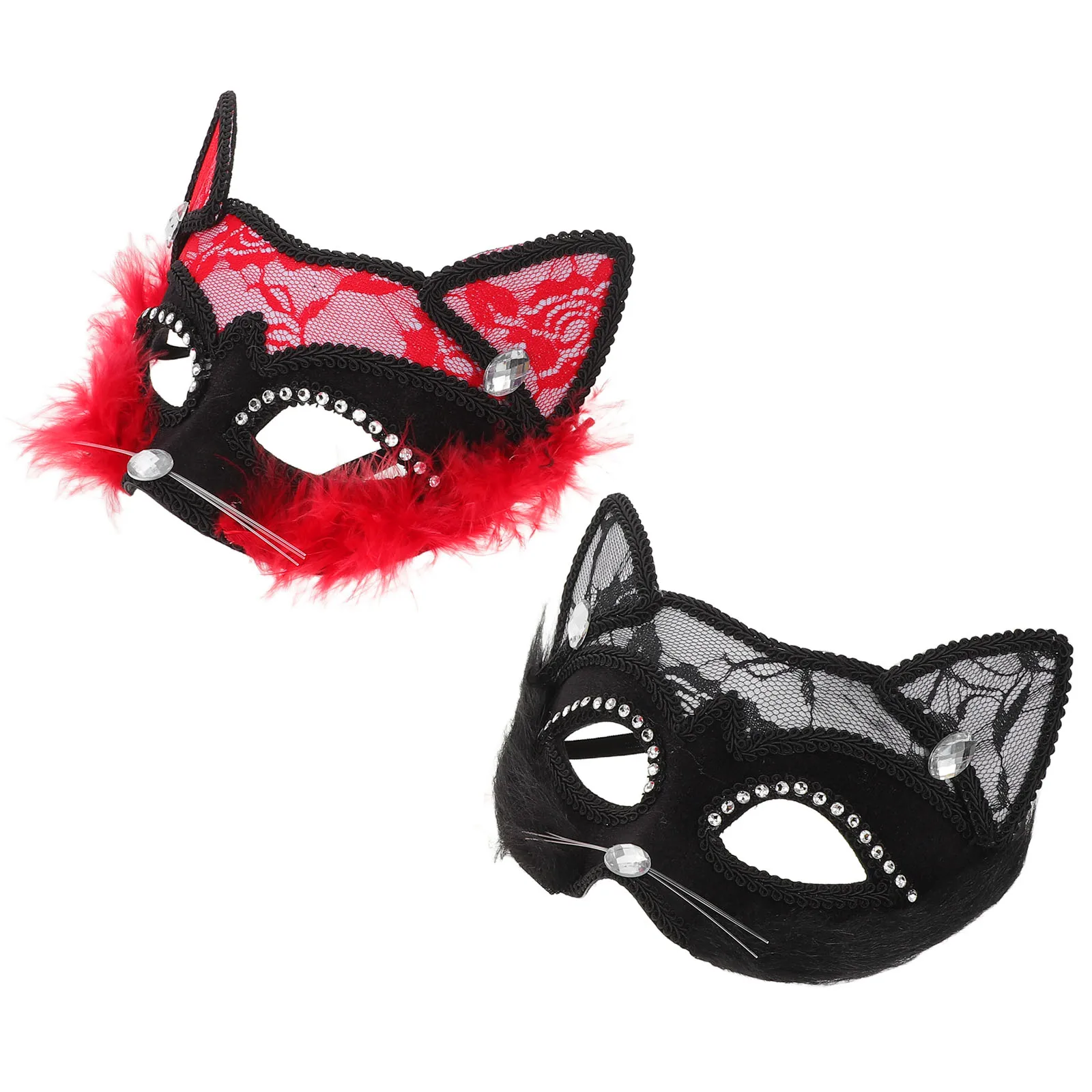 2pcs Lace Cat Masquerade Mask For Women Halloween Party Costume Cosplay Lightweight Comfortable Adjustable Face Mask Adult
2pcs Lace Cat Masquerade Mask For Women Halloween Party Costume Cosplay Lightweight Comfortable Adjustable Face Mask Adult