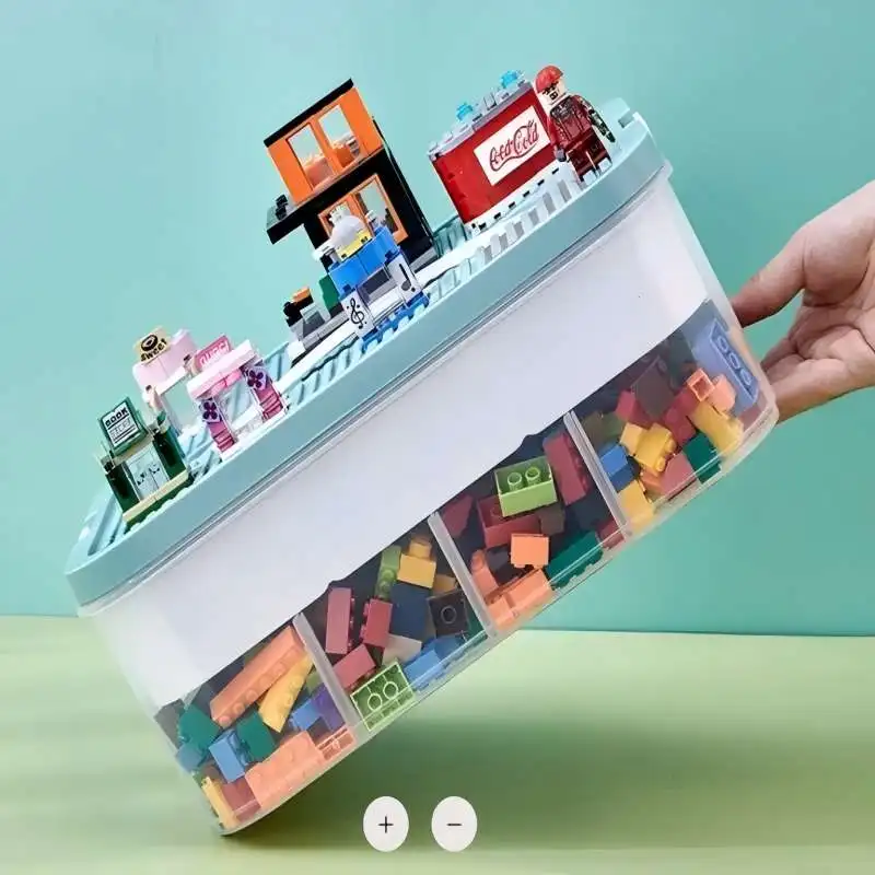 Stackable Kids' Building Blocks Storage Box with Handle - Adjustable Organizer for Toys, Cosmetics, and Sundries
Stackable Kids' Building Blocks Storage Box with Handle - Adjustable Organizer for Toys, Cosmetics, and Sundries