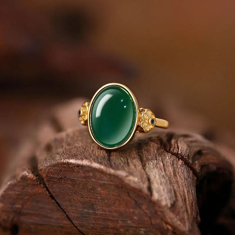 Natural Green Jade Ring Talismans Accessories Fashion Real Jewelry Adjustable Rings 18K Gold Plated Designer Gifts for Women
Natural Green Jade Ring Talismans Accessories Fashion Real Jewelry Adjustable Rings 18K Gold Plated Designer Gifts for Women