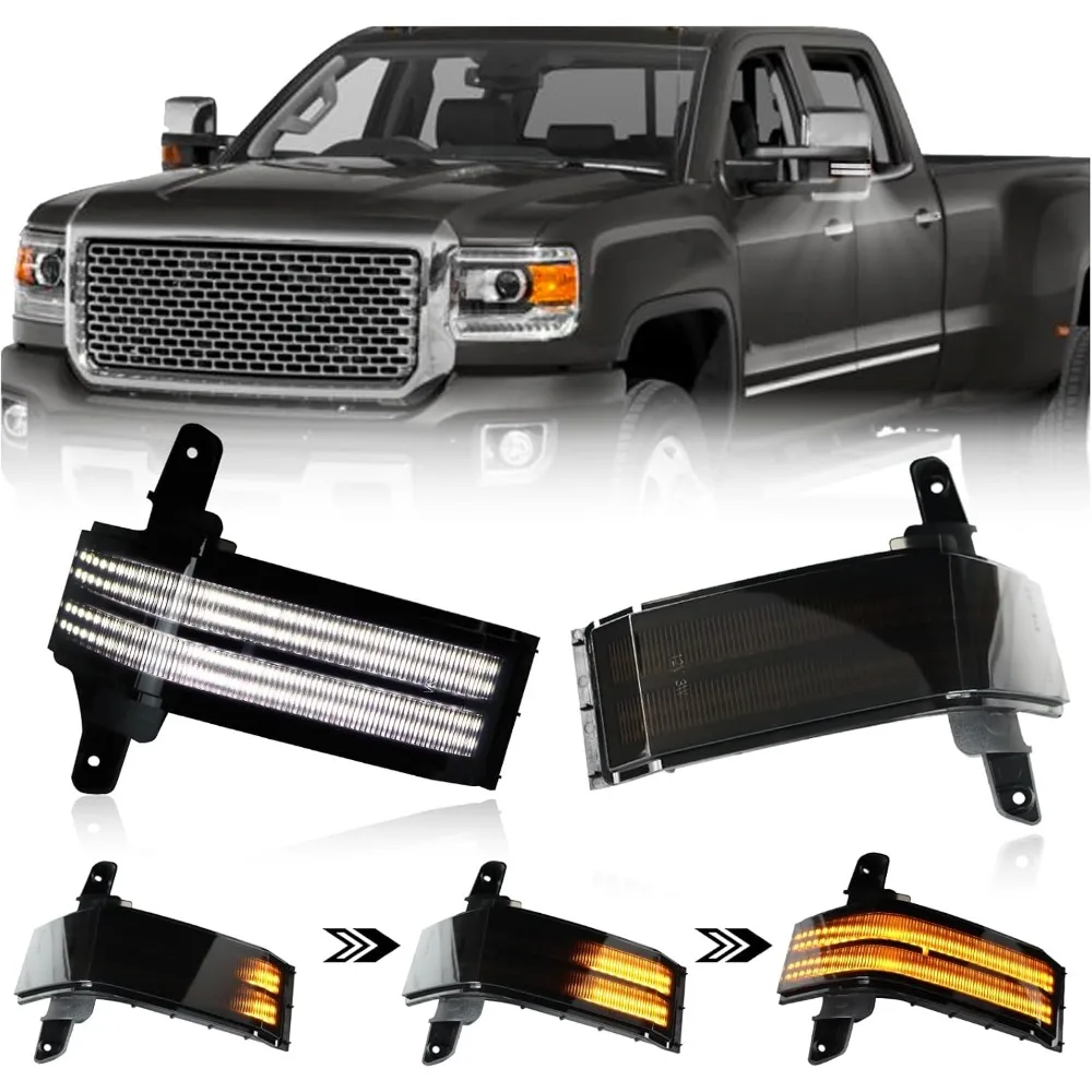 Side Mirror Marker Light Switchback White Daytime Running Lights For Silverado & GMC Sierra 1500 2500HD 3500HD Truck 2014-2019
Side Mirror Marker Light Switchback White Daytime Running Lights For Silverado & GMC Sierra 1500 2500HD 3500HD Truck 2014-2019