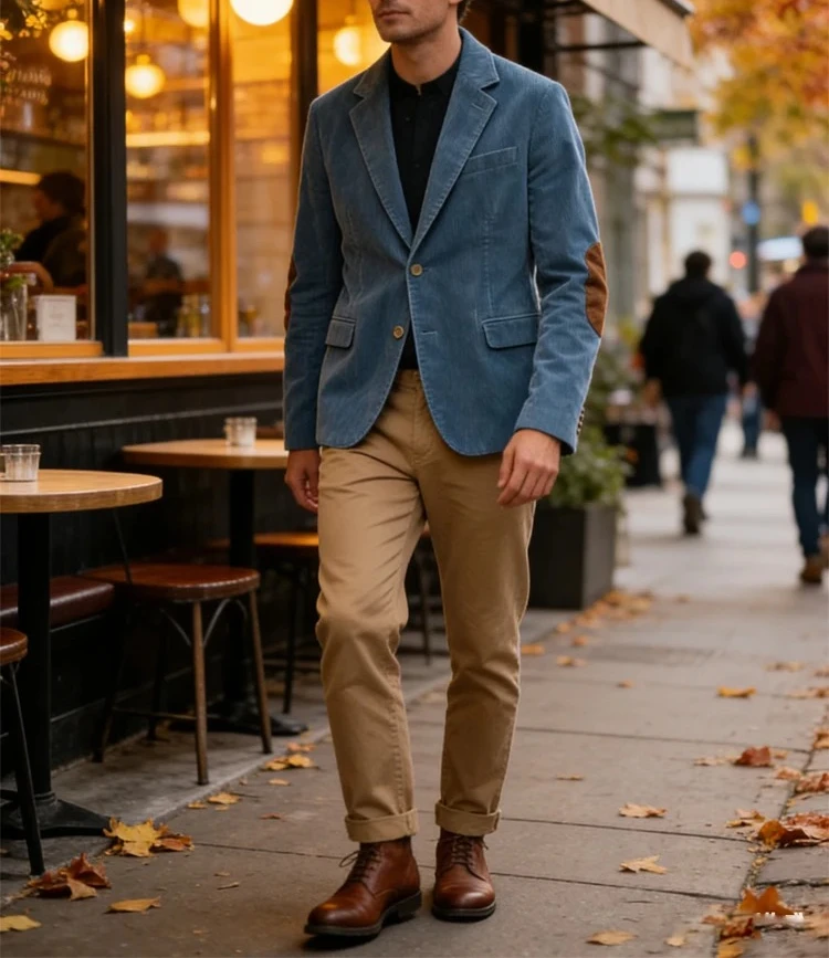 Men's Single-Breasted Coat High-Quality Jacket and pants Suit Blazer Classic Lapel Casual With Elbow Patch Coats For Men
Men's Single-Breasted Coat High-Quality Jacket and pants Suit Blazer Classic Lapel Casual With Elbow Patch Coats For Men