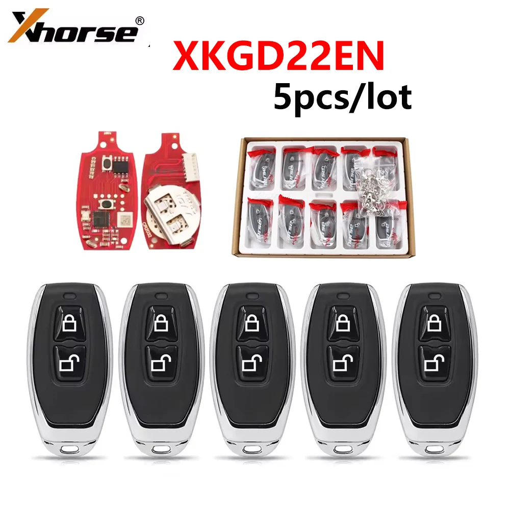 Xhorse XKGD22EN 2-го поколения гаражный пульт дистанционного управления с поддержкой беспроводного программирования английская версия 5 шт./лот
Xhorse XKGD22EN 2-го поколения гаражный пульт дистанционного управления с поддержкой беспроводного программирования английская версия 5 шт./лот