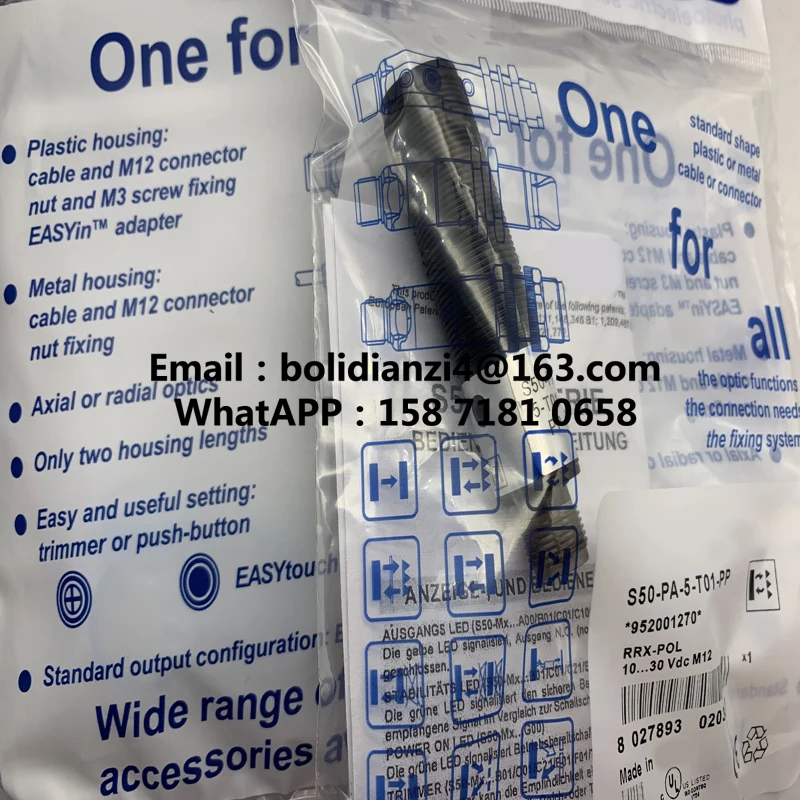 Original sensor S50-PR-5-F01-PP S50-PR-5-F01-NN S50-PA-5-G00-XG S50-PA-5-M03-PP In stock
Original sensor S50-PR-5-F01-PP S50-PR-5-F01-NN S50-PA-5-G00-XG S50-PA-5-M03-PP In stock