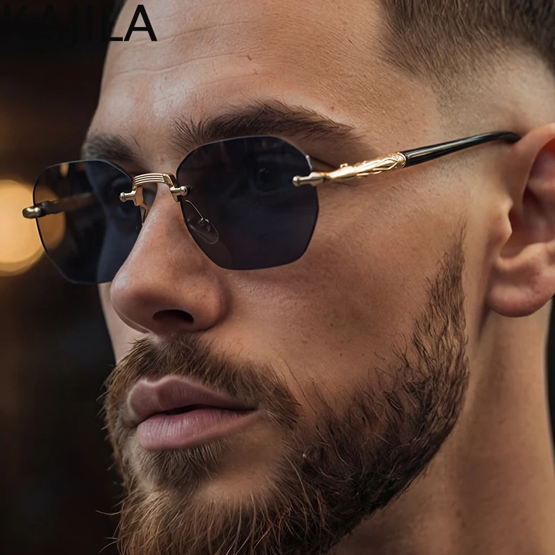 Vintage Square Rimless Punk Sunglasses Men 2026 Luxury Designer Retro Steampunk Metal Polygon Sun Glasses For Male Driving Shade
Vintage Square Rimless Punk Sunglasses Men 2026 Luxury Designer Retro Steampunk Metal Polygon Sun Glasses For Male Driving Shade