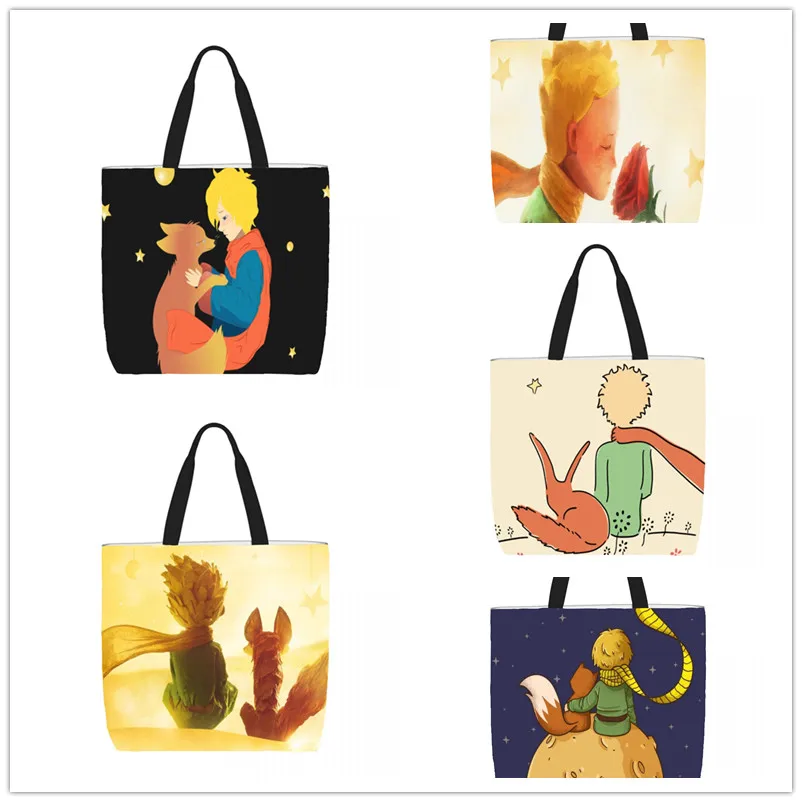 Little Prince Customize Tote Bag Printed Traveling Shoulder Bags Eco Reusable Shopping Bags For Women with Print
Little Prince Customize Tote Bag Printed Traveling Shoulder Bags Eco Reusable Shopping Bags For Women with Print