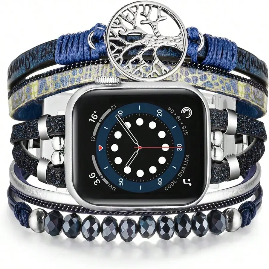 The New Bohemian Strap Is Compatible With Apple Watch Straps, Apple Watch 10/8/9/7/6/5/4/3/2/1 Series Straps, And Apple Watch Ultra40mm 44 41 45 49 42 38mm Women's Fashion Bracelet Accessories. Wearing It Is Neither Stuffy Nor Comfortable, Very Suitable F
The New Bohemian Strap Is Compatible With Apple Watch Straps, Apple Watch 10/8/9/7/6/5/4/3/2/1 Series Straps, And Apple Watch Ultra40mm 44 41 45 49 42 38mm Women's Fashion Bracelet Accessories. Wearing It Is Neither Stuffy Nor Comfortable, Very Suitable F