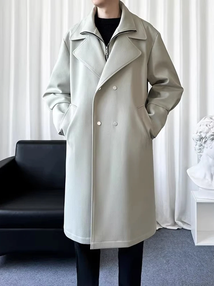 Men's Mid-Length Woolen Coat Double-Breasted Knee-Length Trendy Haome Autumn Winter Faion Outerwear Warmth Guaranteed
Men's Mid-Length Woolen Coat Double-Breasted Knee-Length Trendy Haome Autumn Winter Faion Outerwear Warmth Guaranteed