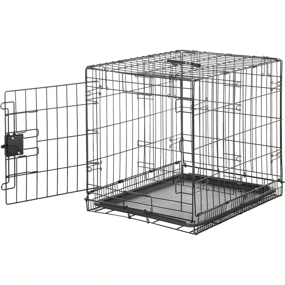 Foldable Metal Wire Dog Crate With Tray, Single Door, 30 X 19 X 21 In, Black, For 2025
Foldable Metal Wire Dog Crate With Tray, Single Door, 30 X 19 X 21 In, Black, For 2025