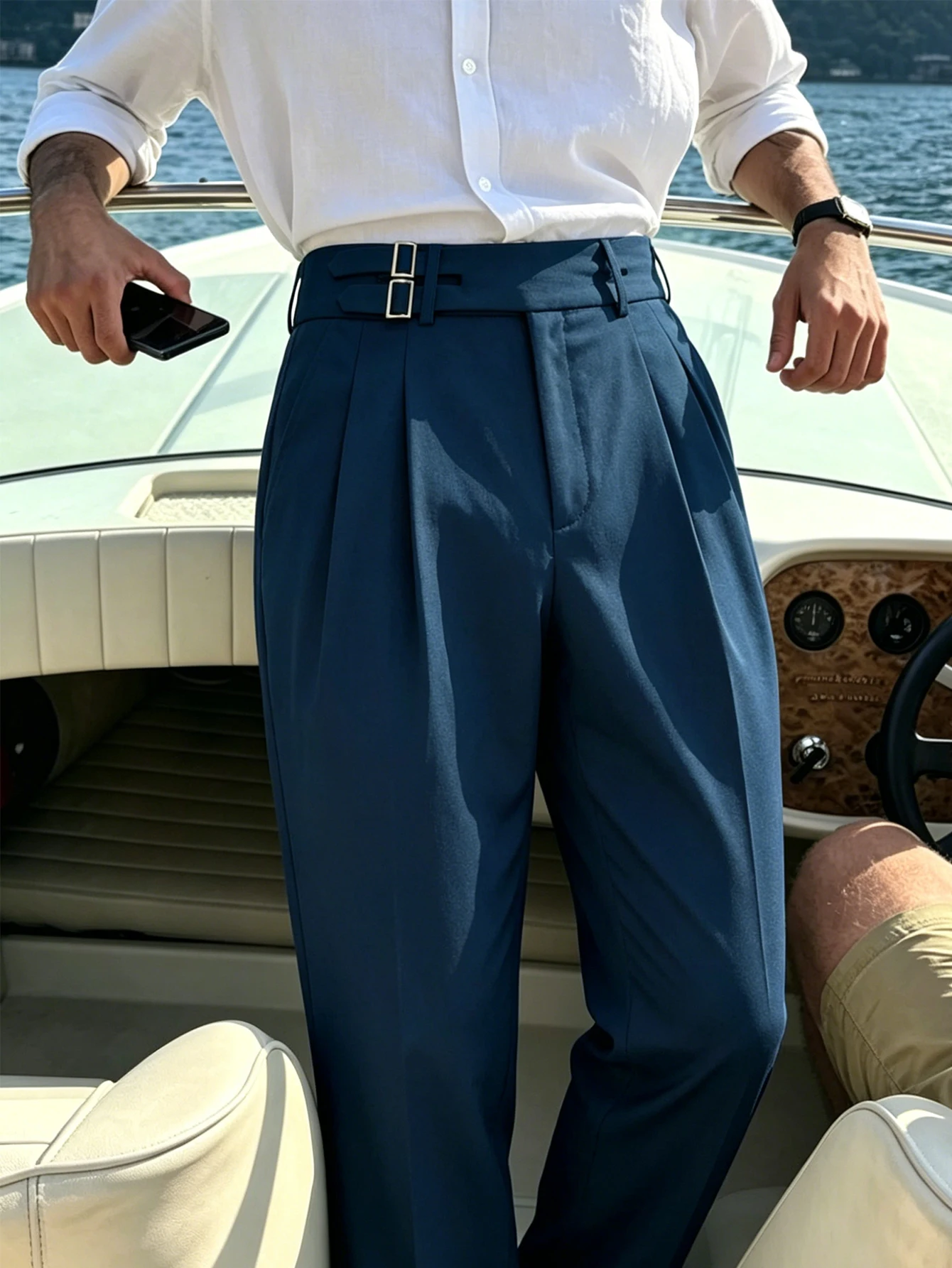 Men’s Solid Color Button Detail Naples Pleated High Waist Wide Leg Suit Pants, New Spring Autumn Elegant Light Business Trousers
Men’s Solid Color Button Detail Naples Pleated High Waist Wide Leg Suit Pants, New Spring Autumn Elegant Light Business Trousers