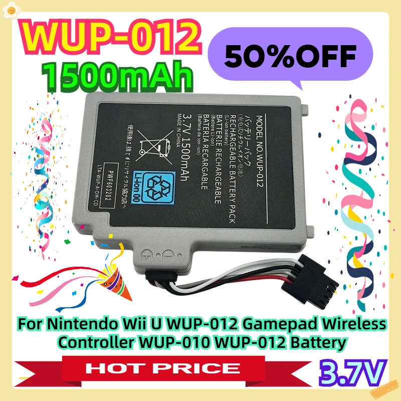 For Nintendo Wii U WUP-012 Gamepad Wireless Controller WUP-010 WUP-012 Battery 3.7v 1500mAh
For Nintendo Wii U WUP-012 Gamepad Wireless Controller WUP-010 WUP-012 Battery 3.7v 1500mAh