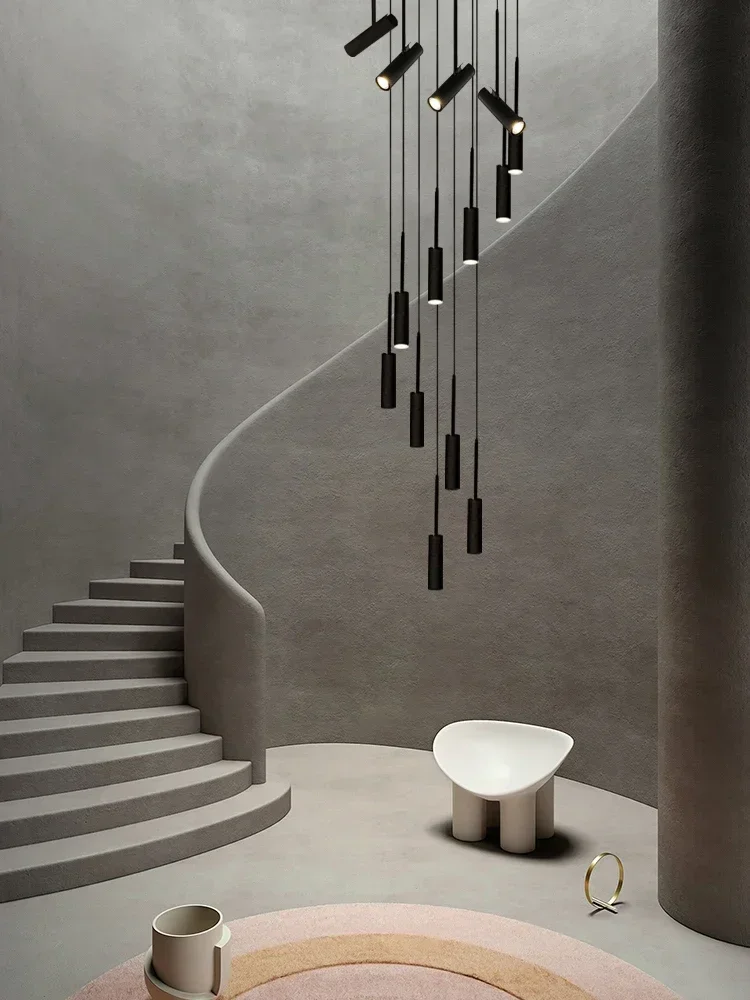 Led Cylindrical Spotlight Pendant Lamp Designer Modern Restaurant Lighting Black White Minimalist Staircase Long Chandelier
Led Cylindrical Spotlight Pendant Lamp Designer Modern Restaurant Lighting Black White Minimalist Staircase Long Chandelier