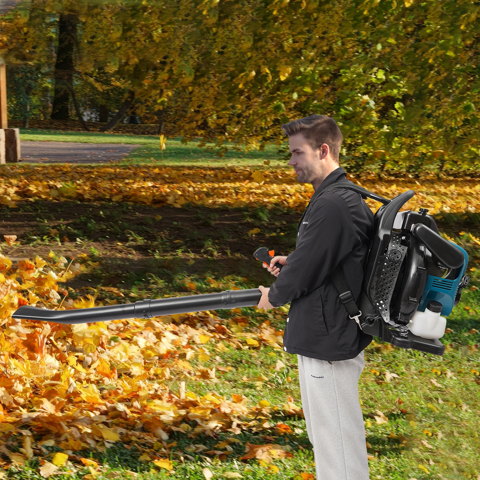 Backpack Leaf Blower Powerful Blowing and Low Fuel Consumption Gas Powered Leaf Blower Leaf Sweeping Mechine
Backpack Leaf Blower Powerful Blowing and Low Fuel Consumption Gas Powered Leaf Blower Leaf Sweeping Mechine