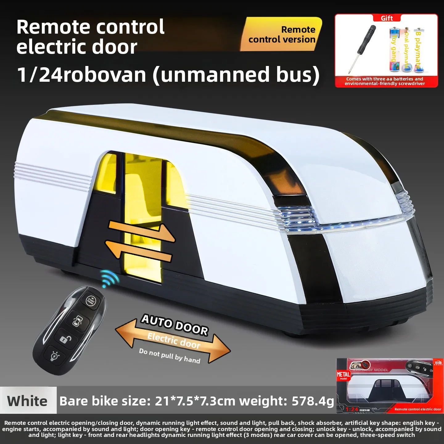 Electric Door Remote Control Trolley Bus 1:24 Alloy Car Model Pull Back Sound Light Design High Tech Decor Collectible Toy Gift
Electric Door Remote Control Trolley Bus 1:24 Alloy Car Model Pull Back Sound Light Design High Tech Decor Collectible Toy Gift
