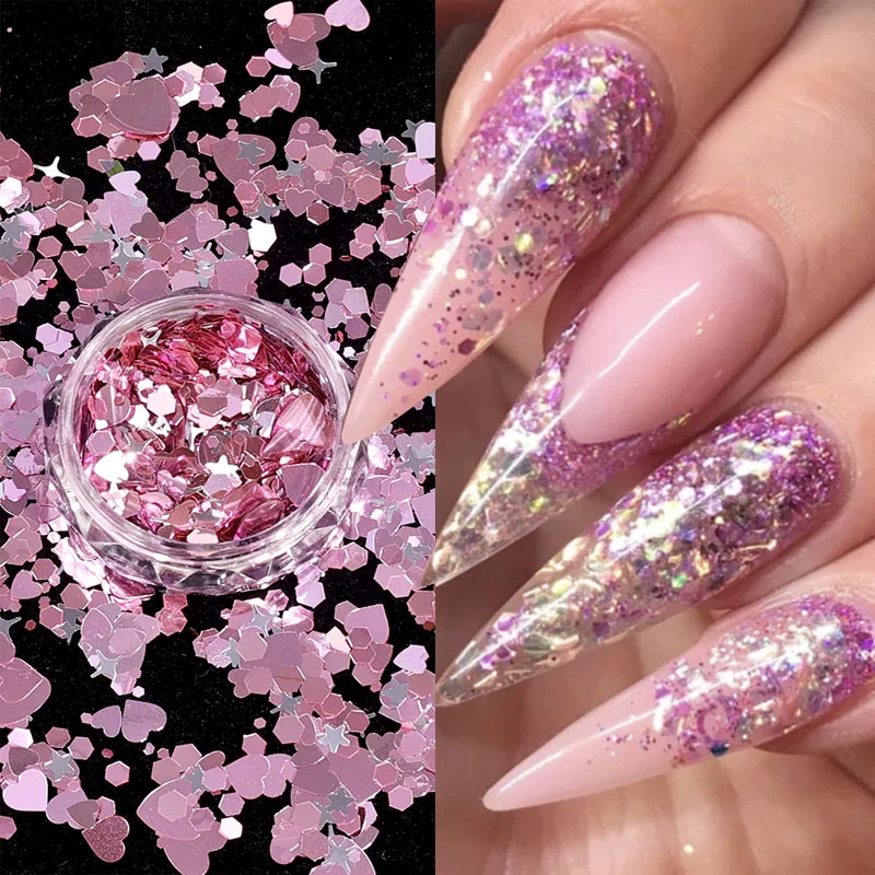 Glitter Irregular Nail Sequins Mixed Star Heart Holographic Glitter Flakes Powder Laser Sparkly DIY Nails Art Design Accessories
Glitter Irregular Nail Sequins Mixed Star Heart Holographic Glitter Flakes Powder Laser Sparkly DIY Nails Art Design Accessories