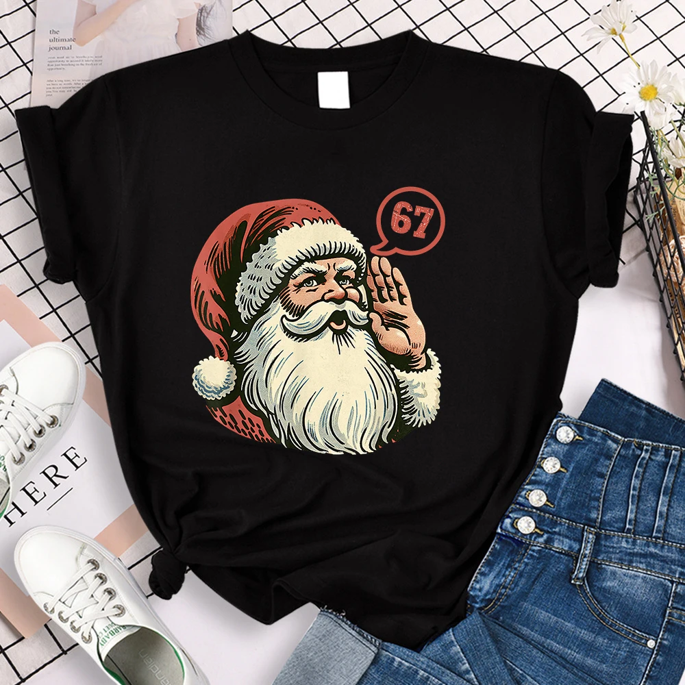 Cute Merry Christmas Santa 67 Six Seven Print T-Shirts for Women Casual Short Sleeve O-neck T-Shirts Ladies Christmas Party Tops
Cute Merry Christmas Santa 67 Six Seven Print T-Shirts for Women Casual Short Sleeve O-neck T-Shirts Ladies Christmas Party Tops