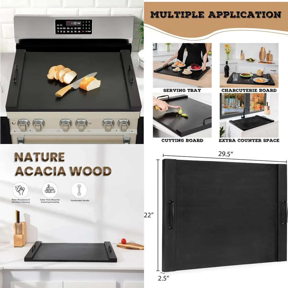 Acacia Wood Noodle Board as a Protective Cover for Both Electric and Gas Stove Tops in the Kitchen
Acacia Wood Noodle Board as a Protective Cover for Both Electric and Gas Stove Tops in the Kitchen