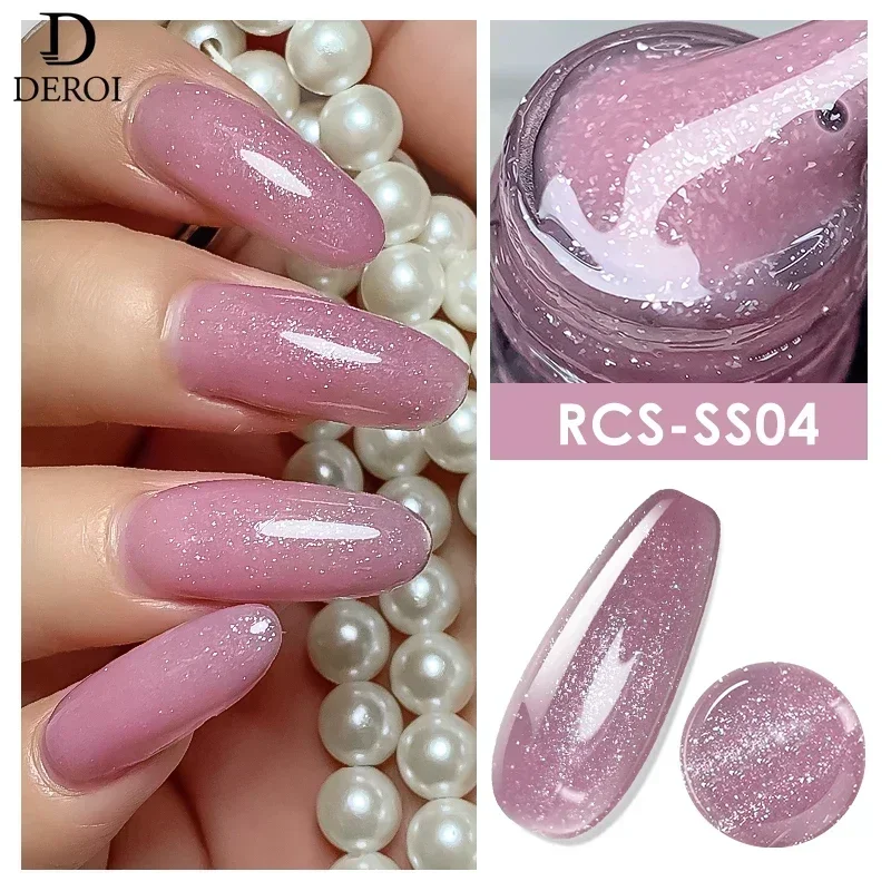 DEROI 8ml Glitter Rubber Base for Nail Art Semi Permanent Jelly Nude White Pink Clear Nail Gel Polish UV/LED Construction Gel
DEROI 8ml Glitter Rubber Base for Nail Art Semi Permanent Jelly Nude White Pink Clear Nail Gel Polish UV/LED Construction Gel