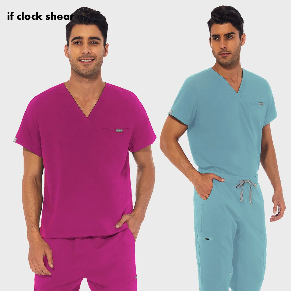 Medical Uniform Men Nurse Working Tops+jogger Pants Doctor Uniform Solid Color Doctor Surgery Suit Breathable Pet Veterinary Set
Medical Uniform Men Nurse Working Tops+jogger Pants Doctor Uniform Solid Color Doctor Surgery Suit Breathable Pet Veterinary Set