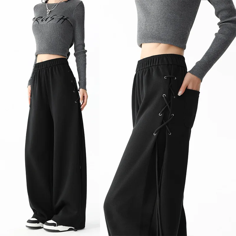 Black For Women Spring 2026 New Loose Slimming Wide-Leg Pants High-Waist Sweatpants
Black For Women Spring 2026 New Loose Slimming Wide-Leg Pants High-Waist Sweatpants