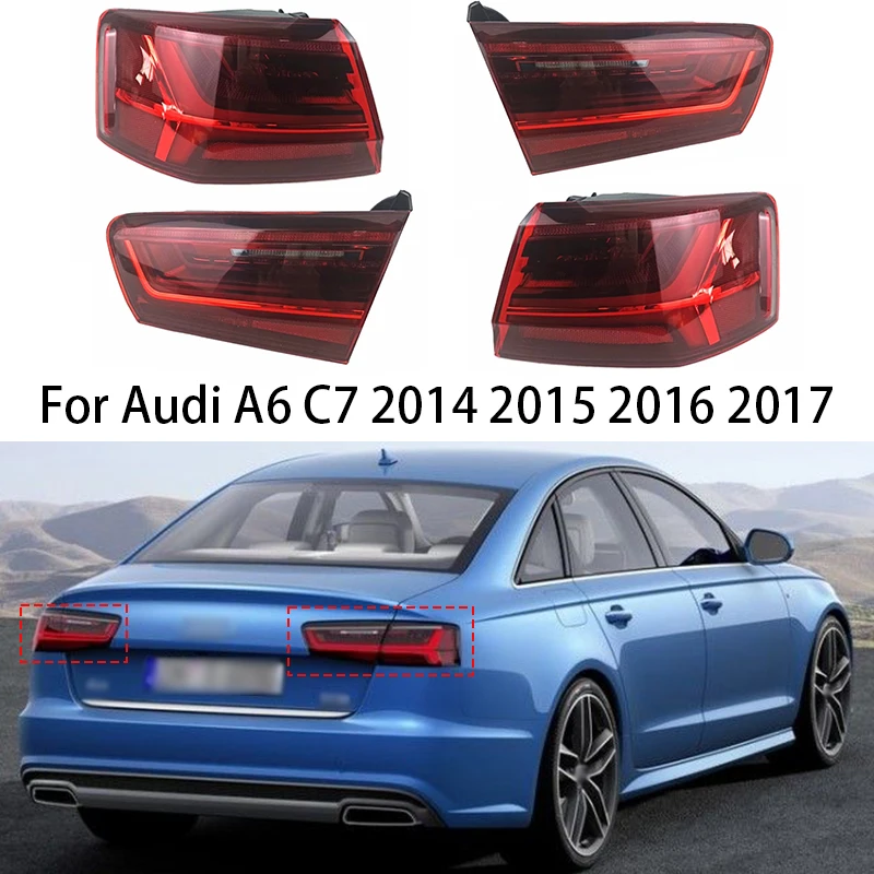 For Audi A6 C7 2014 2015 2016 2017 Auto Rear Taillight turn signal lights Car Tail light Turn signal 4G5945095E 4G5945096E
For Audi A6 C7 2014 2015 2016 2017 Auto Rear Taillight turn signal lights Car Tail light Turn signal 4G5945095E 4G5945096E
