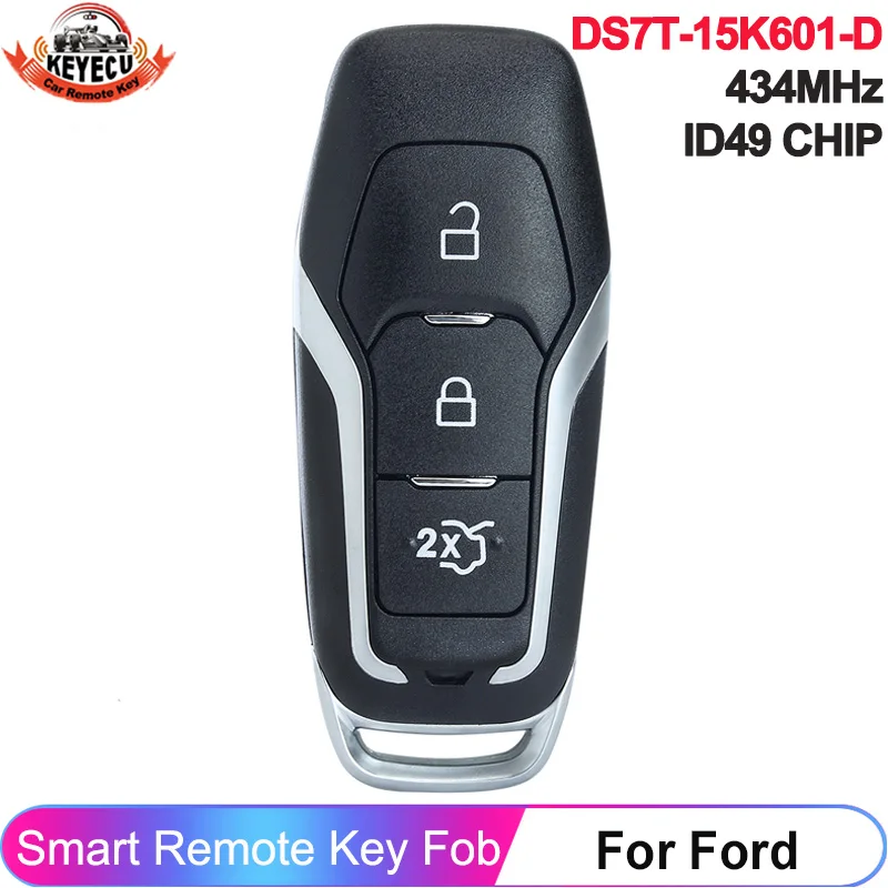 KEYECU DS7T-15K601-D 434MHz ASK ID49 For Ford Mondeo Edge S-Max Galaxy 2014 2015 2016 2017 2018 Smart 3 Button Remote Key Fob
KEYECU DS7T-15K601-D 434MHz ASK ID49 For Ford Mondeo Edge S-Max Galaxy 2014 2015 2016 2017 2018 Smart 3 Button Remote Key Fob