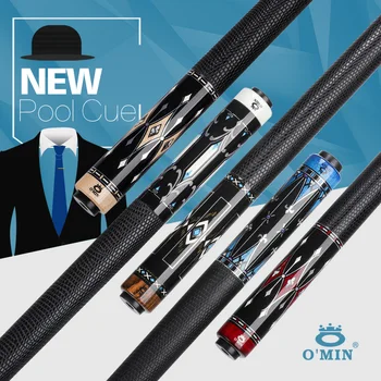 OMIN XF-C1-5 당구 풀 큐, 12.8mm 팁 가죽 그립, 무게 조절 가능 볼트 당구 스틱 키트, 확장 방사형 핀 큐 포함