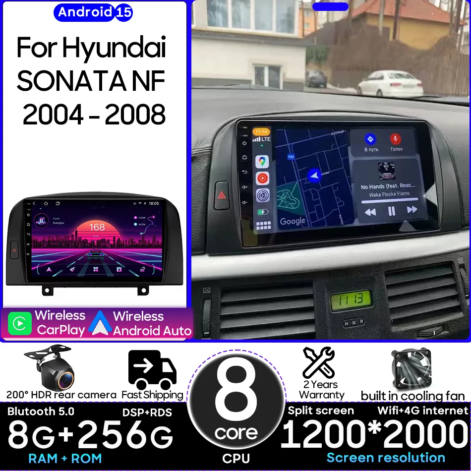 Android 15 Stereo For Hyundai SONATA NF 2004 - 2008 Car Multimedia Player Navigation Carplay Auto Head Unit Radio Video GPS 2din
Android 15 Stereo For Hyundai SONATA NF 2004 - 2008 Car Multimedia Player Navigation Carplay Auto Head Unit Radio Video GPS 2din